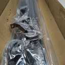 Tension Curtain Rod 51-165In(4.25-13.75Ft), Extra Long Outdoor Curtain Rod No Drilling for Window or Bathroom Patio, Adjustable Spring Shower Rod, Easy to Install Never Rust, Rod Diameter 1.26In-Black