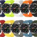 Sport Silicone Bands Compatible for Samsung Galaxy Watch Ultra 47mm (2025/2024), Breathable Wristband Waterproof Replacement Soft Silicone Strap for Men Women