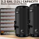 Electric Heating Insulated Beverage Dispenser-12 L/3.2 Gallon Hot Drink Beverage for Catering-Stainless Steel Hot Beverage Dispenser Coffee Urn with Spigot for tea,Juice (black)