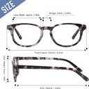 Przene Reading Glasses for Men Women Blue Light Blocking Readers Spring Hinges Lightweight Style Pack (Demi Grey/Brown/Blue/Red)
