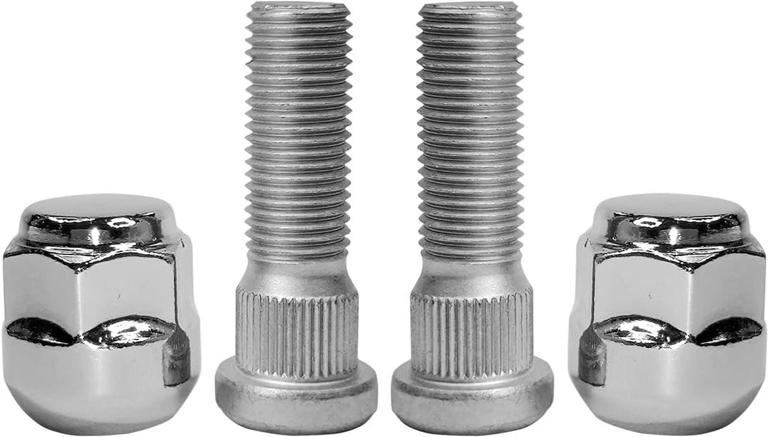 M14x1.50 Chrome Wheel Lug Stud Nut Set Compatible with 2009-2021 Honda Acura Odyssey MDX Passport Pilot Ridgeline RLX TL ZDX, Replaces 90304TK4A01 611-327 (4PCS)