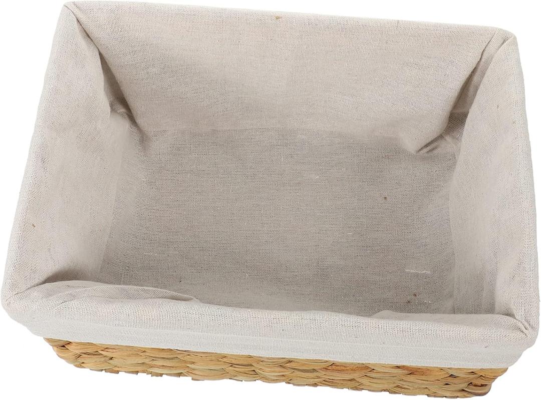 Woven Straw Storage Basket for Organizing Household Items Multi Purpose Table Basket for Snacks and Cosmetics and Decorative Design for Home Outdoor Use