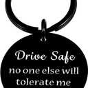 Blue Collar Gifts for Men Him Husband, Drive Safe Keychain, New Driver Gift for Him, Funny Gag Gift Keychain for Teen Boys Girls, Bridesmaid Proposal Gifts, Annversary Giifts for Him Her