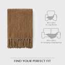 EverGrace Soft Chenille Throw Blanket for Couch, Cozy Plush Fuzzy Decorative Chenille Knit Throw Blanket with Tassels, Lightweight Blanket and Throws for Bed Sofa Gift Home Decor, Warm Beige 60"x80"