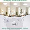 20 Inch Large LED Flush Mount Ceiling Light Fixture,45W,4600LM,3000K/4000K/6000K CCT Selectable,0.9 inch Super Slim Round Ceiling Light for Bedroom,Hallway,Kitchen (Dimmable White 1PK)
