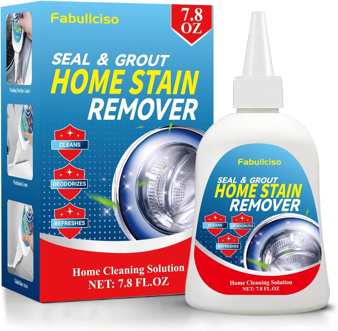 Home Stain Remover Gel  Stubborn Stain Cleaner No Harsh Scrubbing Required (Front Loader Washing Machine Seal Washing Machine Seals, Sinks & Tiles | No-Slip Formula | 8H Penetration) (7.8 Fl Oz (Pack of 1))