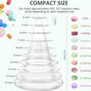 10 Tiers Macaroon Tower Stand, Round Macaron Tower Cake Display Rack Plastic Cupcake Stand Macarons Desserts Serving Tray for Birthday Wedding Party Decor (10 Tiers)