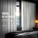 HPD Half Price Drapes Velvet Blackout Curtains/Drapes - 108 Inches Long 1 Panel Blackout Curtain Signature Pleated for Living Room & Bedroom - 25W X 108L, Primary White