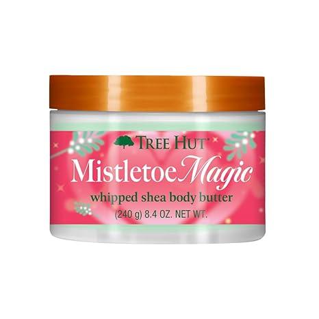 Tree Hut Mistletoe Magic Whipped Shea Body Butter, LongLasting Hydration for Soft, Smooth Skin, Nourishing Essential Body Care, Lightweight Moisturizer, Holiday Gift & Stocking Stuffer, 8.4 fl oz