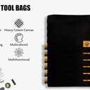 BULL TOOLS Tool Pouch 100% Cotton Canvas 16 oz Tool Organizer Bag, Wrench Holder Pouch, Multi-Purpose Wrench Organizer Bag, Heavy Duty Plastic Zipper - Pack of 6 - (Tools are not Included) (Assorted Color 1)