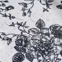 Black and White Outdoor Pillow Covers 18x18 Inch Waterproof Farmhouse Square Decorative Throw Pillows Covers for Patio Couch Floral Pattern Sofa Tent Pillowcases Set of 2