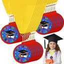 Sratte Kindergarten Prek Preschool Graduation Medals for Kids, Bulk Kinder Pre-k Graduation Gifts with Yellow Ribbon, End of Year Student Gifts Party Favors Supplies, 2 Inch (Blue)