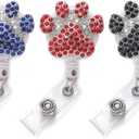 Cute Badge Holder Retractable id Badge Clip Retractable with Alligator Clip for Nursing 3PCS (multicolored-20)