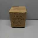 LE TAUCI Utensil Holder for Kitchen Counter, 7.3"+5.4" Fluted Ceramic Utensil Crock Organizer for Countertop, Heavy Large Holder for Spatulas, Spoons, Set of 2, Warm White Glaze