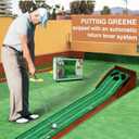 Putting Green Indoor,Golf Putting mat with Auto Ball Return Premium Golf Putting Mat for Home, Office, or Outdoors Golf Gift for Men & Women, Practice Anywhere