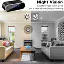 NJINALW Smart Clock Camera, WiFi HD 1080P Wireless Mini Camera with Night Vision, Motion Detection, and Remote Viewing, Nanny Cam for Baby/Elder/Pet Care, Home Indoor Security