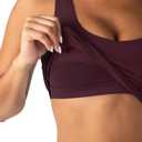 YITTY Active Sports Bra Tank, Tank Top for Women with Built-in Bra, Racerback, Removable Cups, Low-Impact Yoga and Gym (Red, XL)