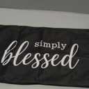 Throw Pillow Cover 12x20 for Sofa Couch or Bed, Black and White Simply Blessed Lumbar Decorative Cushion Case, Fall Winter Bedroom Decor and Modern Faith-Inspired Accent