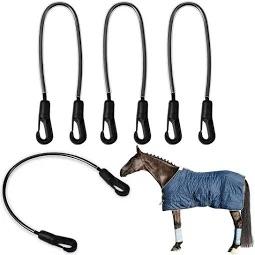 4PCS Horse Blanket Leg Straps,Heavy Duty Tail Cord for Horse Rugs
