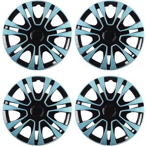 Light Blue Hubcap Wheel Cover Replacement Kit 15" Hub Caps Wheel Rim Cover Car Exterior Accessories Pack of 4, 15 Inches