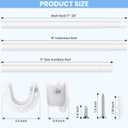 Closet Rods for Hanging Clothes, 17 to 84 Inch Heavy Duty Stepless Adjustable Closet Hanging Rod, 1.3 Inch Diameter Metal Closet Rod for Wardrobes Laundry Bedroom RV, White