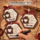 3 x House Warming Gifts New Home - Customizable Housewarming Gifts for Women, Men, Couple, Homeowner, 2026 New Home Gift Ideas, Realtor Closing Gift, Wooden Ornament, New Beginnings Gifts