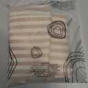 Vangao Stripe Farmhouse Kitchen Curtains 24 Inch Length Linen Cafe Curtains Tickingstripe Tier Drapes Pinstripe Semi-Sheer Window Treatments Rod Pocket 2 Panels Taupe on Beige