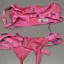 YUNAR Sexy Underwired Garter Lingerie Strappy garterbelt for thigh highs 4 piece Set Suspender Belt Outfit S