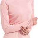 Women's Sun Protection Long Sleeve Shirts | UPF 50+ UV Rash Guard Swim Shirt, Workout Hiking Running Fishing Athletic Tops (Pink, S)