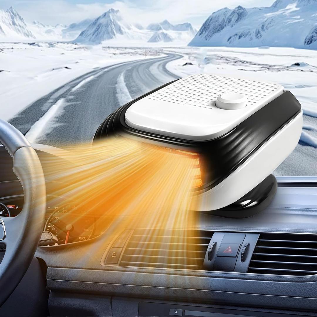 Car Heater - Portable Heater for Car 2 in 1 Heating & Cooling Fast Heating Plug into Cigarette Lighter for Car RV SUV