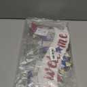 4th/Fourth of July Decorations Welcome Wreath for Front Door - Wooden Red White and Blue Star Sign, Patriotic Memorial Day Porch Home Wall Outside Decor