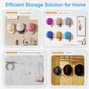 2 x 24 Pack Adhesive Hat Rack for Wall, Hat Organizer for Baseball Caps, Strong Multi-Purpose Hat Hooks, Hat Holder Hanger on Wall, Door, Closet, No Drilling (Black)