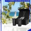 2PCS Black Frosted Drinking Glass Cups with Cross & Bible Verse, Inspirational Religious Gifts for Christians, Catholic Women & Men, Pastor Appreciation, Baptism & Confirmation Gifts for Boys & Girls