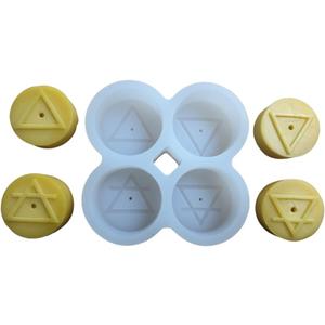 Silicone Tealight Candle Mold - Makes 4 x Tea Light Candles (Elements Theme)