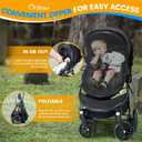 Orzbow Baby Mosquito Net with Sun Shade UPF50+ for Stroller, Universal Stroller Mosquito Netting Privacy Cover with Two-Way Zipper and Storage Bag for Car Seats, Baby Summer Travel Essentials, Black