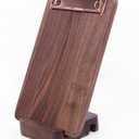 Mini Clipboard Set with Base - Hardwood Walnut Material, Portable and Compact Memo Board for Note Taking and Memo Pad On-The-Go