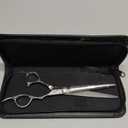 6/7-Inch Professional Hair Scissors Haircut Rose Pattern Hair Scissors Styling Tools Japanese Stainless Steel Scissor Set (7-inch cutting scissors-A)