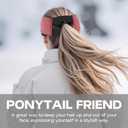 Sukeen Ear Warmer Headband for Women, Double-Layer Warm Winter Headbands for Women, Ear Muffs for Running Cycling Sports (z Black Red, 2 pack)