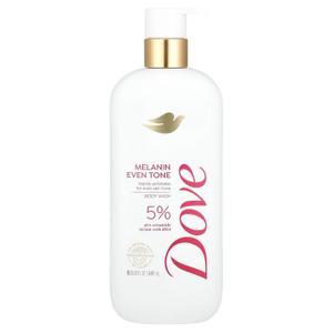 Dove Exfoliating Body Wash Melanin Even Tone Promotes Even Skin Tone 5% pro-ceramide serum with BHA 18.5 oz