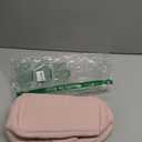 Hynes Eagle Travel Makeup Bag for Women Puffy Cosmetic Organizer Pouch Open Flat Toiletry Bag for Toiletries, Brushes Pink