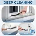 3 x Cleangor Crevice Cleaning Brushes, Scrub Brush for Hard to Reach Small Space, Home Essentials, Cleaning Supplies, Cleaning Tools for Household Use, Bathroom, Shower, Kitchen, Window, Toilet (2, Black)