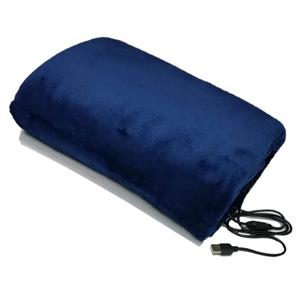 USB Heated Blanket, Heating Lap Blanket Throw, Wearable Soft Outdoor Cozy Travel Throw for Stadiums, Picnics, Travel, Camping, Hiking, and Wheelchair Use, Dark Blue