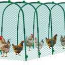 Yalikop Large Chicken Tunnel Coop Run, 157 31.5 x 25.5 Inch, Easy to Install Green Yard Poultry Tunnel for Outdoor Yard, Ideal for Chickens, Ducks, Rabbits, and Small Animals