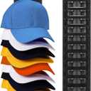 Hat Organizer for Baseball Caps, 1 Pack Hat Rack for Wall Strong Adhesive Hat Hanger Hat Hooks Stand Organizer Storage Holder Display for Door Closet Bedroom
