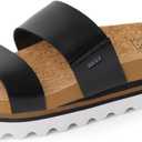 Reef Cushion Vista Hi Womens Platform Fashion Sandal, Arch Support, Ultra Soft Cushion Footbed (Black, 9 M)