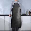 Dishwashing Apron, Waterproof & Adjustable PU Rubber Apron, Lightweight Crossed Back for Men, Women