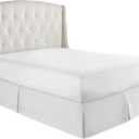 HC Collection Bed Skirt, Soft Microfiber Box Spring Cover, Bed Skirting Queen Size, 14" Inch Drop, Wrinkle & Fade Resistant - White