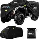 600D ATV Cover for Polaris Kawasaki Yamaha Suzuki Honda | Waterproof Heavy Duty Trailerable 4 Wheeler Cover Waterproof Outdoor Quad Cover All Weather Season UV Protection