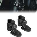 KEMIMOTO 2PCS UTV Whip Light Mounts Flag Pole Mounts Light Bar Brackets CB Antenna, Compatible with Polaris Ranger General Can-Am Defender Commander Maverick Sport Trail Pro-Fit Cage, Black