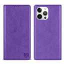 ZZXX for iPhone 15 Pro Wallet Case with [RFID Blocking] Card Slot Stand Strong Magnetic Leather Flip Fold Protective Phone Case for iPhone 15 Pro Case Wallet (Purple-6.1 inch)